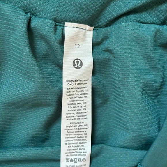 Lululemon FAST AND FREE HR CLASSIC SHORTS 3” in STORM TEAL SZ 12 NWT - Picture 10 of 12